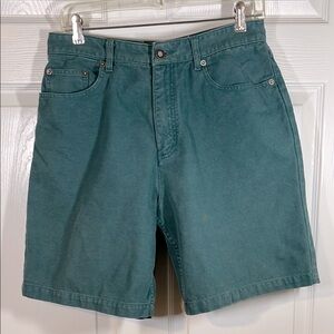 Patagonia Vintage High Waist Cotton Duck SHORTS Stonewashed Teal 31.5 x 8 Inseam